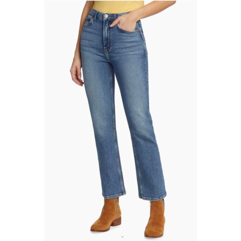 RE/DONE Redone 70's Crop Boot Cut Denim Jeans Women's Size 26 Mid 70s High Rise